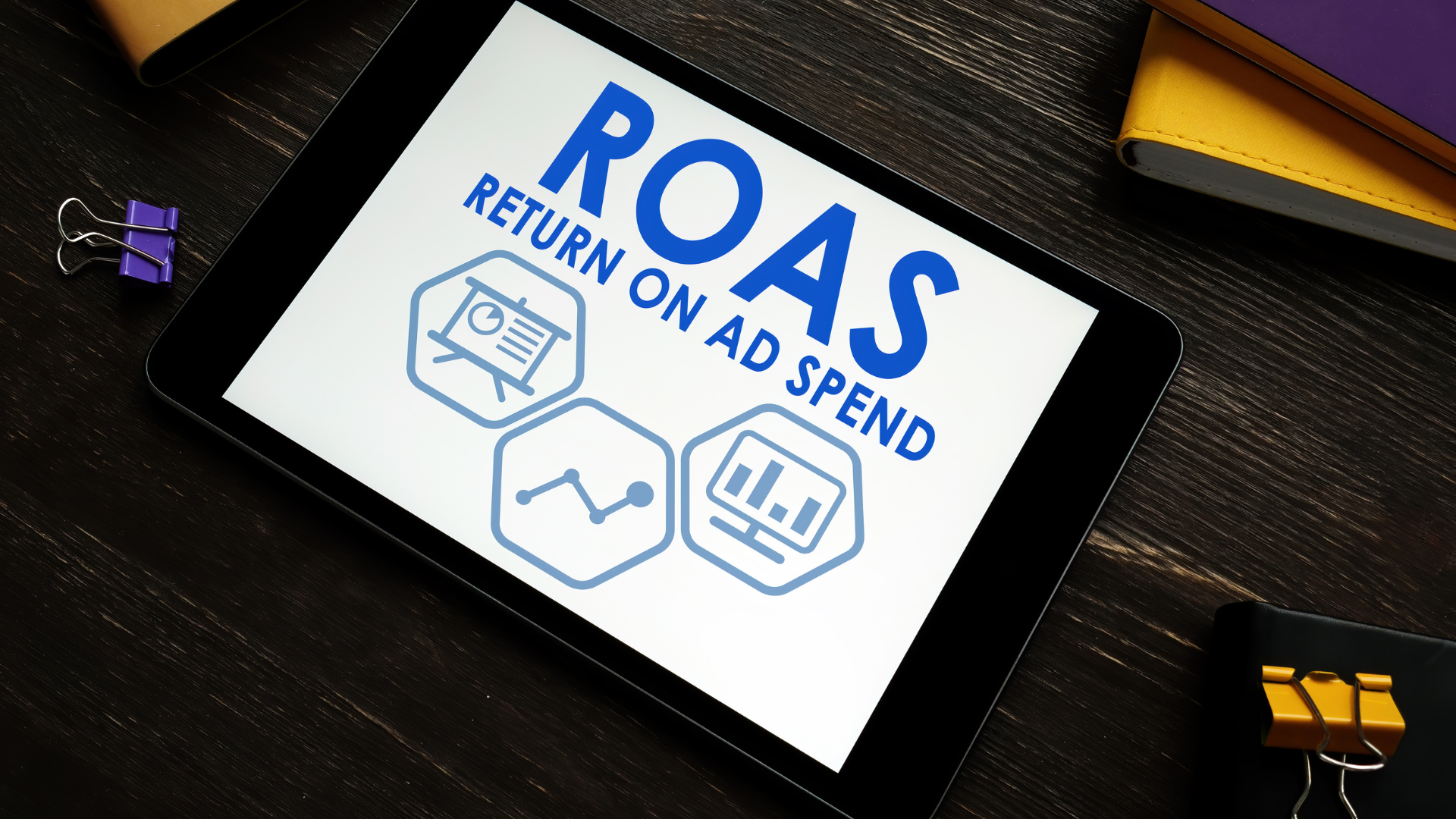 Break Even ROAS calculation process on a digital marketing dashboard with key metrics and graphs